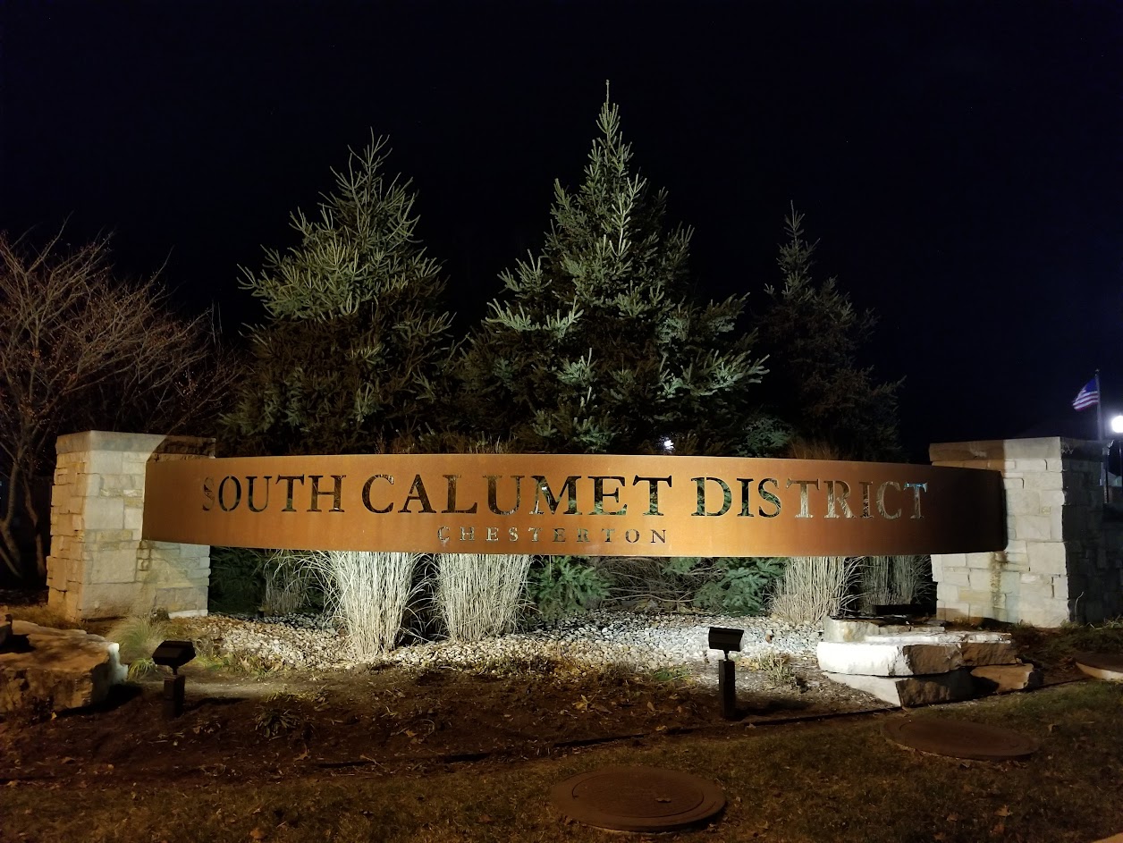 South Calumet District sign lighting